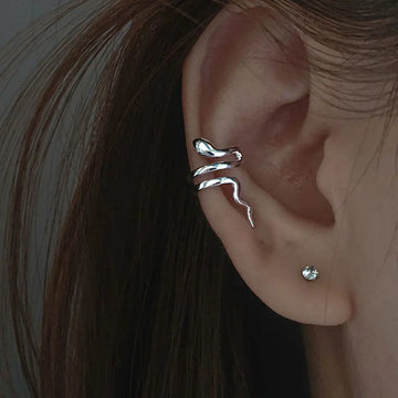 DAIIIBABYYY  -  Punk Animals Clip Earrings for Women Man Exquisite Snake Fake Piercing Ear Cuff Without Holes Faux Clip on Earcuff Earrings